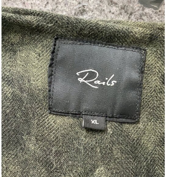 Rails Size XL Long sleeve button-down olive green tie dye shirt - Picture 3 of 4